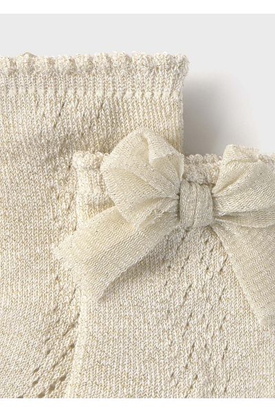 MAYORAL Baby Girl Bow Socks Beige 10871
