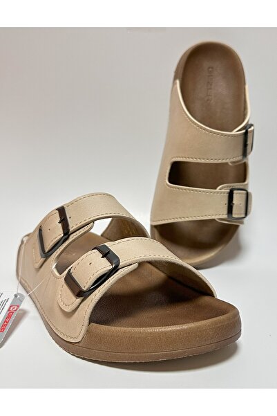 GEZER DERİ GÖRÜNÜMLÜ ANATOMİK TABAN AYARLANABİLİR ÇİFT TOKALI UNİSEX GARSON BOY EV VE SOKAK TERLİĞİ