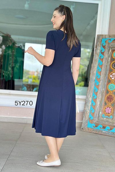 İnce Topuk V-Neck Crystal Fabric Dress 5Y270