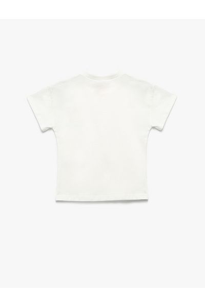 Koton Palm Printed Crew Neck Short Sleeve Cotton T-Shirt