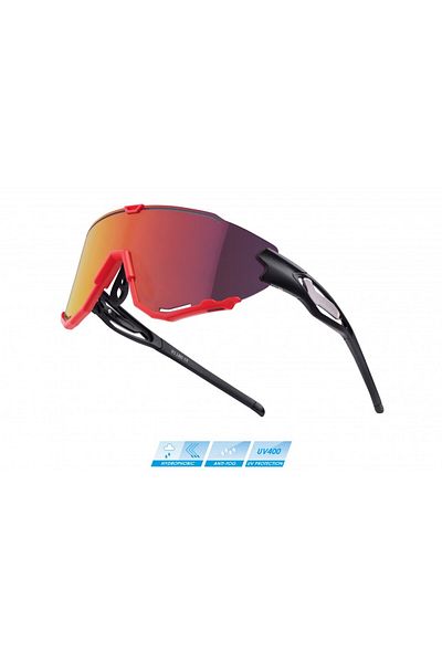 Force Creed Glasses, red revo lens, black/red