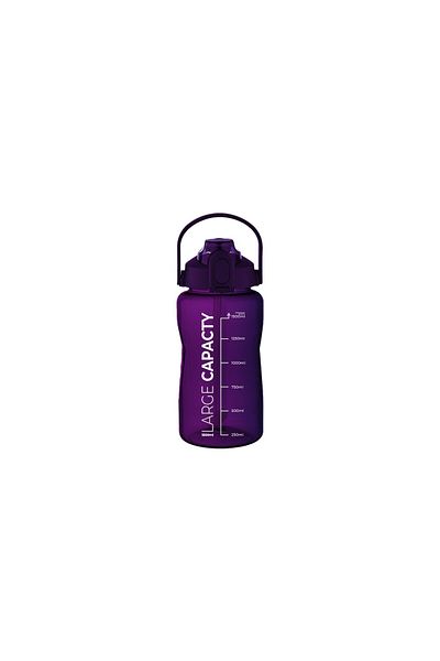 Espas Home Large Capacity Water Bottle (1.5 L) |   Leakproof, Portable, Locking Lid, with Scale Indicator - Purple