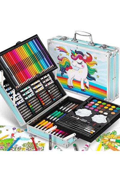 varioshop VarioShop® Children's Painting and Drawing Set, 145 Pieces, Metal B...