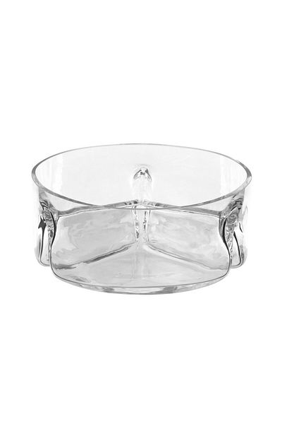 ALTOM DESIGN Bol de servire Maxy, sticlă, compartimentat, 23 cm