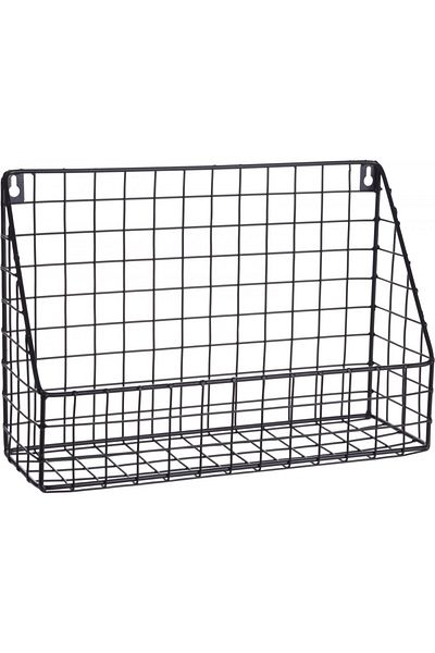 Excellent Houseware EH Zelory shelf, metal, black, 35x10x23 cm