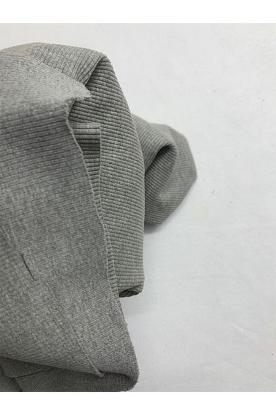 Yiğit Kumaş Gray Camisole (Rib) Fabric, Piece 105X130 cm