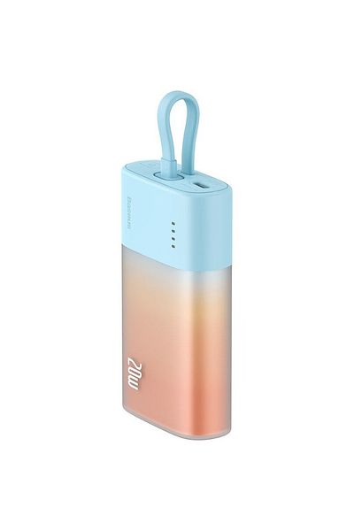 Baseus Baseus Popsicle external battery 5200 mAh, 20W, USB-C, built-in cable, Orange