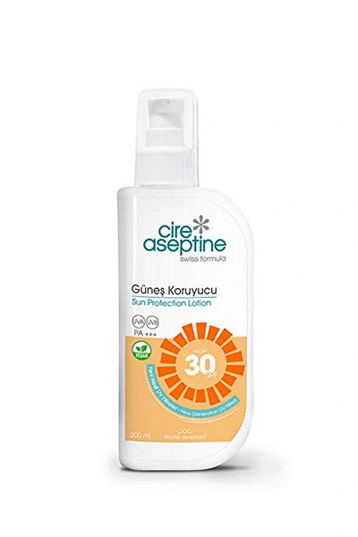 CIRE ASEPTINE Sunscreen Lotion Spf 30 – Medium High Protection & Moisturizing Formula, 200 ml