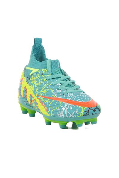 WALKWAY Turquoise-Yellow Children's Football Boots Air 565 F