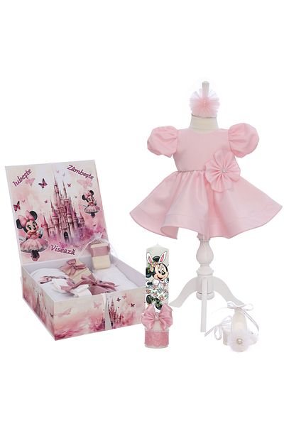 Recostore Set trusou pentru botez fete, personalizat cu Minnie Mouse, REC3293