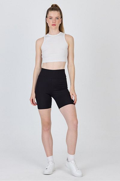 Rays Pantaloni scurți biker din twill negri Leggings 3005