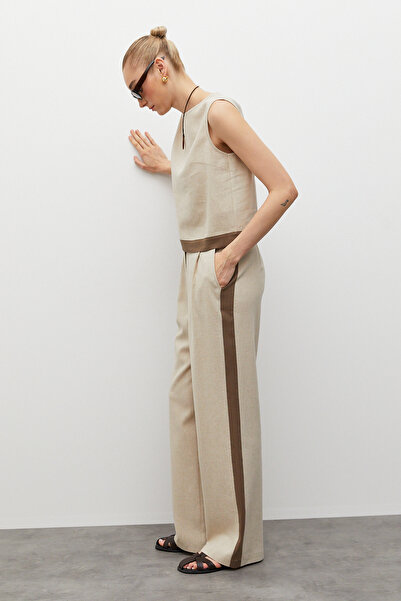 urban focus Combination Linen Palazzo Trousers