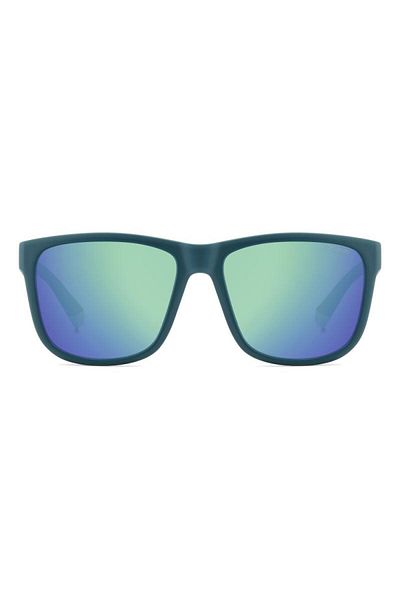 Polaroid Ochelari de soare bărbătești PLD 2155/S PYW/5Z, Albaștri, Dreptunghiulari, 57 mm