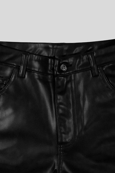 GMG FIRENZE Straight Fit Leather 5 Pocket Women's Trousers