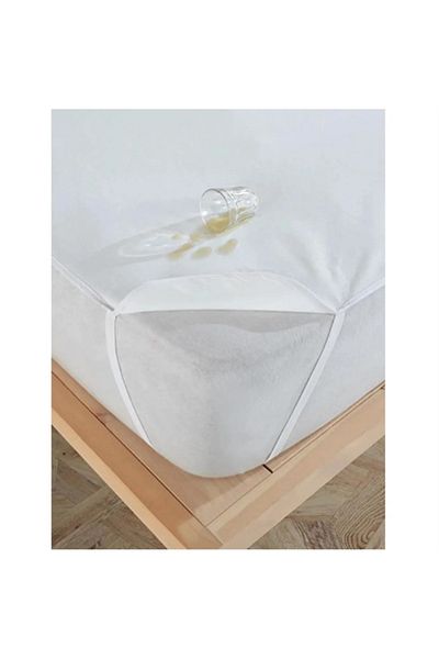 Myevilla My Evilla Liquid Proof 4 Corner Elastic Mattress Single White Color Mattress Protector