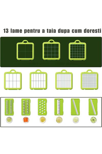 varioshop VarioShop® Multifunctional Grater, For Vegetables and Fruits, with 22 Accessories, Manual, with Func