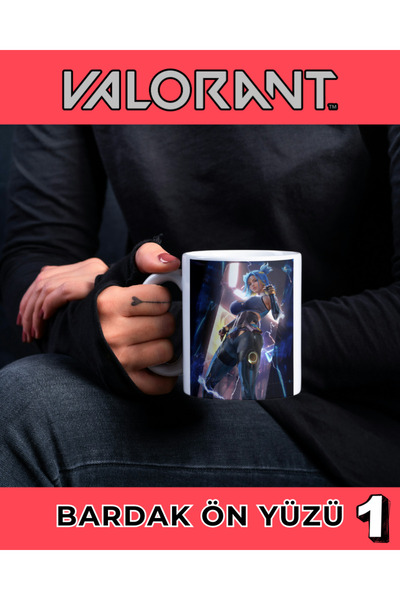 Gens Baskı Market VALORANT KUPA BARDAK - NEON - KAHVE BARDAĞI - KİŞİYE ÖZEL KUPA BARDAK