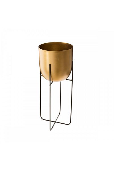 Atmosphera Créateur D'intérieur Σετ 2 στηριγμάτων λουλουδιών Gold Rise, ατσάλι, 16 x Υ41,9 εκ., 18,5xΥ58,2 εκ.