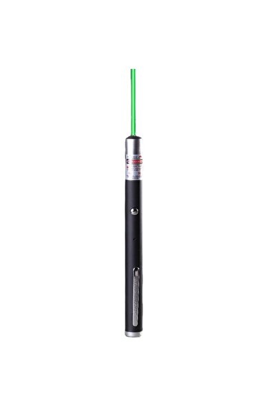 OEM Lanterna cu laser pointer verde LED, Stnqtsrv, USB, Negru, 14 cm