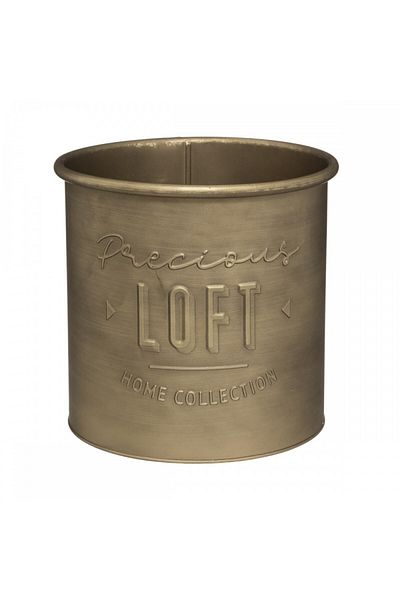 Atmosphera Créateur D'intérieur Set de 3 ghivece Golden Loft, metalice, 20,3xÎ18,5 cm, 24,5xÎ23,5 cm, 30xÎ30,4 cm