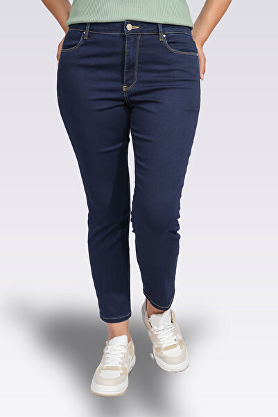 TOLGA SARAÇOĞLU 30261 СИНІЙ ВУЗЬКИЙ КОЛАНОВИЙ ДЖИНСИ