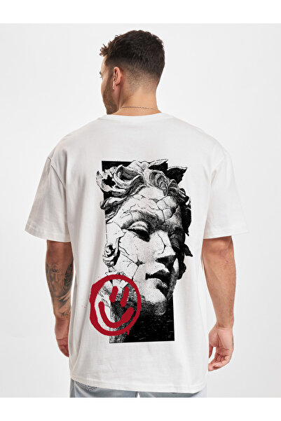 Plaza Butik Tricou oversize unisex cu imprimeu Sculpture