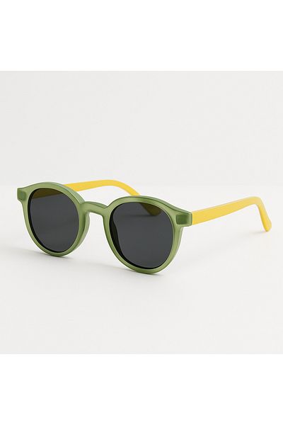 By Donetto New Product 100% Uv Protection and Polarized-Unisex (3-9 Years) Green-Yellow Children's Sunglasses