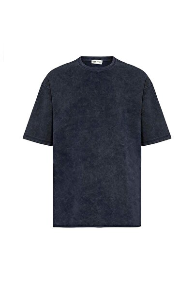 VAMOSCLO Μπλουζάκι Basic oversized που πλένεται μαύρο