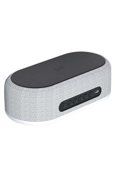 varioshop VarioShop® 4in1 Multifunctional Clock, Modern Design, Alarm, Wireless Charger, Ambient Light