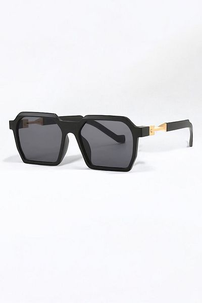 Eyesofia Vulcano Unisex Black Sunglasses