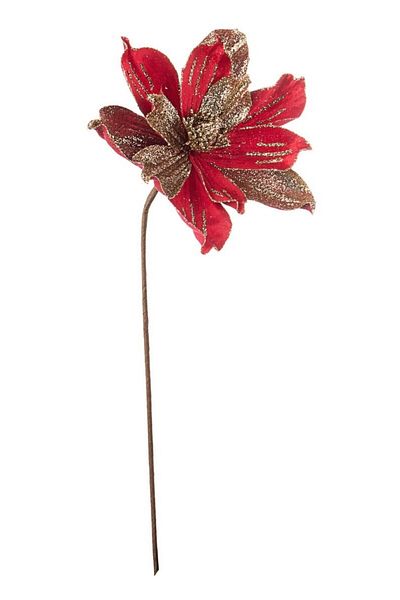 Bizzotto Artificial Christmas Flower Red Lilith 22x50 cm