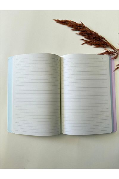 Adalinhome Atakids Lizy Cardboard Cover Colored Page Lined Notebook – 128 Pages / 21X15 cm
