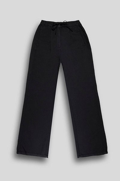 GMG FIRENZE Oversize Women's Woven Trousers with Lace-Up Pocket Detail