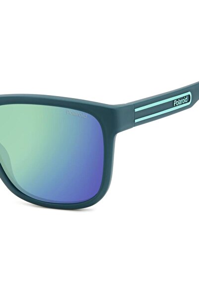 Polaroid Men's Sunglasses PLD 2155/S PYW/5Z, Blue, Rectangular, 57 mm