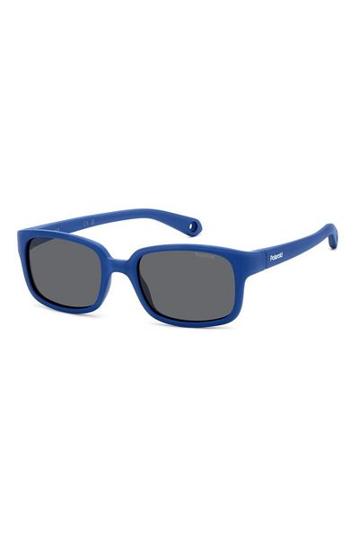 Polaroid Boys' Polaroid PLD K008/S FLL/M9 Polarized Sunglasses, Plastic, Blue, 44 mm