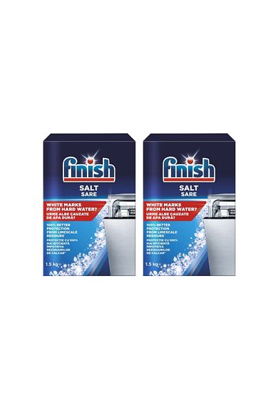 Finish Set of 2 x Finish special dishwasher salt, 1.5 kg