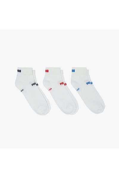 Puma Elements Plain Q Unisex White 3-Piece Socks