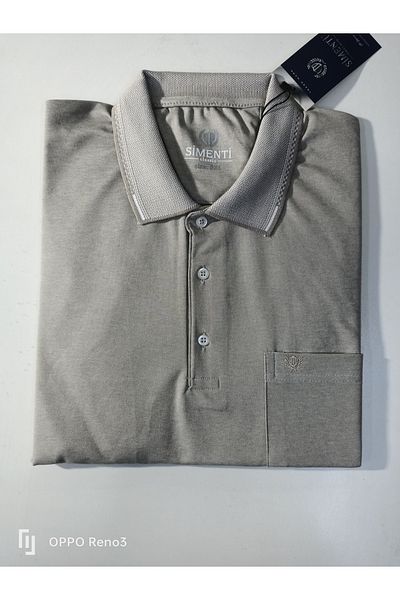 SİMENTİ mărime mare 5xl 6xl tricou cu mânecă scurtă din bumbac cu buzunar cu rever