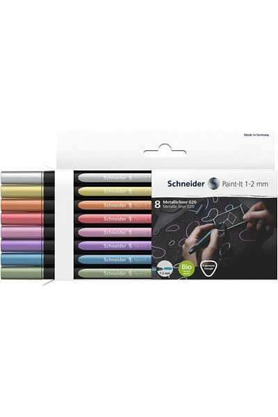SCHNEIDER Metal liner Paint-It 020 1-2 mm Set of 8 pcs