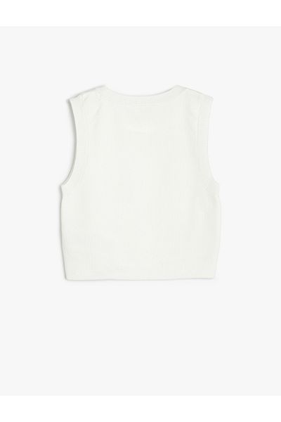 Koton Sleeveless Knitwear Basic Crop Undershirt