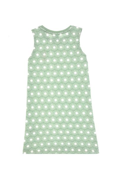 U.S. Polo Assn. Girls Aqua Green Sleeveless Crew Neck A-Form Patterned Knitted Dress 50306240-Vr048