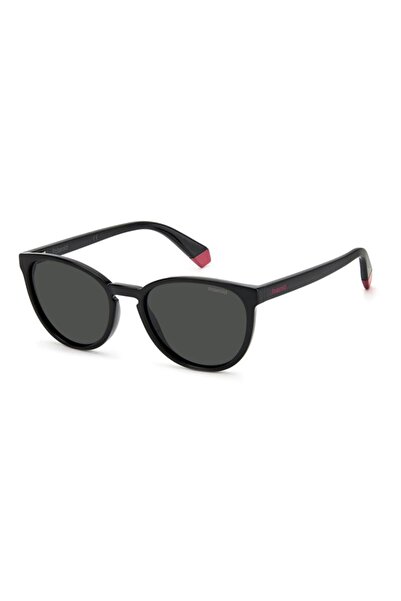 Polaroid Polarized Sunglasses for Girls Polaroid PLD 8047/S 807/M9, Plastic, Black, 49 mm