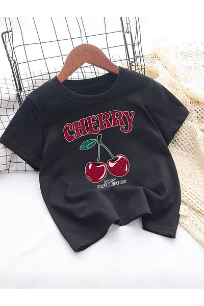 uyguntarz Παιδικό μπλουζάκι με στάμπα HappyCherry