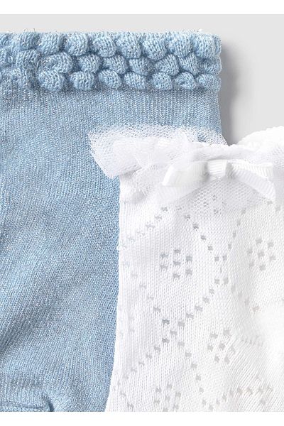 MAYORAL Baby Girl 2-Piece Socks Set Blue-White 10872