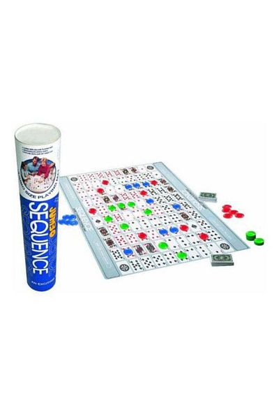 MARAH TOYS Jumbo Size Deluxe Sequence Board Game in Tube, 2 Players