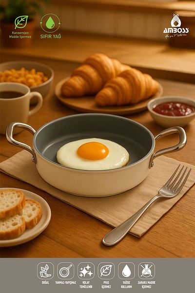 Amboss Sera Nova Fireproof Non-Stick Ceramic Pan 22 cm – White