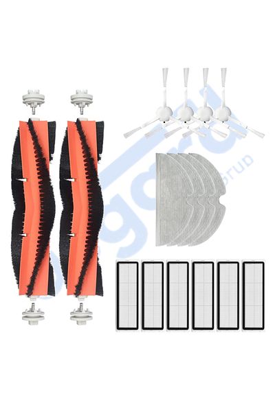 Asgard Grup Xiaomi 1C,2C,Mop 2 Compatible 2 Main Brushes 4 Side Brushes 6 Filters 4 Mops