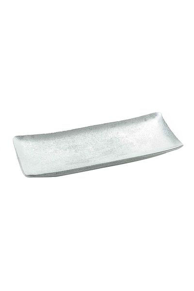 Decorer Platou din lemn argintiu 26x10x3,5 cm