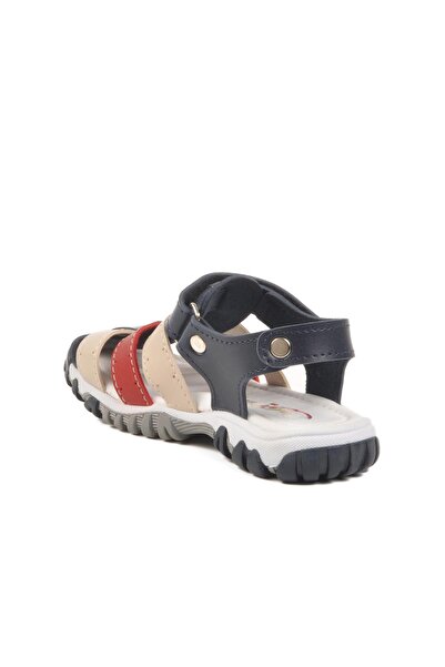WALKWAY Navy Blue-Beige-Red Children's Sandals 173101 P