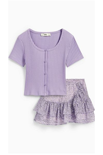 SeaBubbles Girl's Skirt Suit